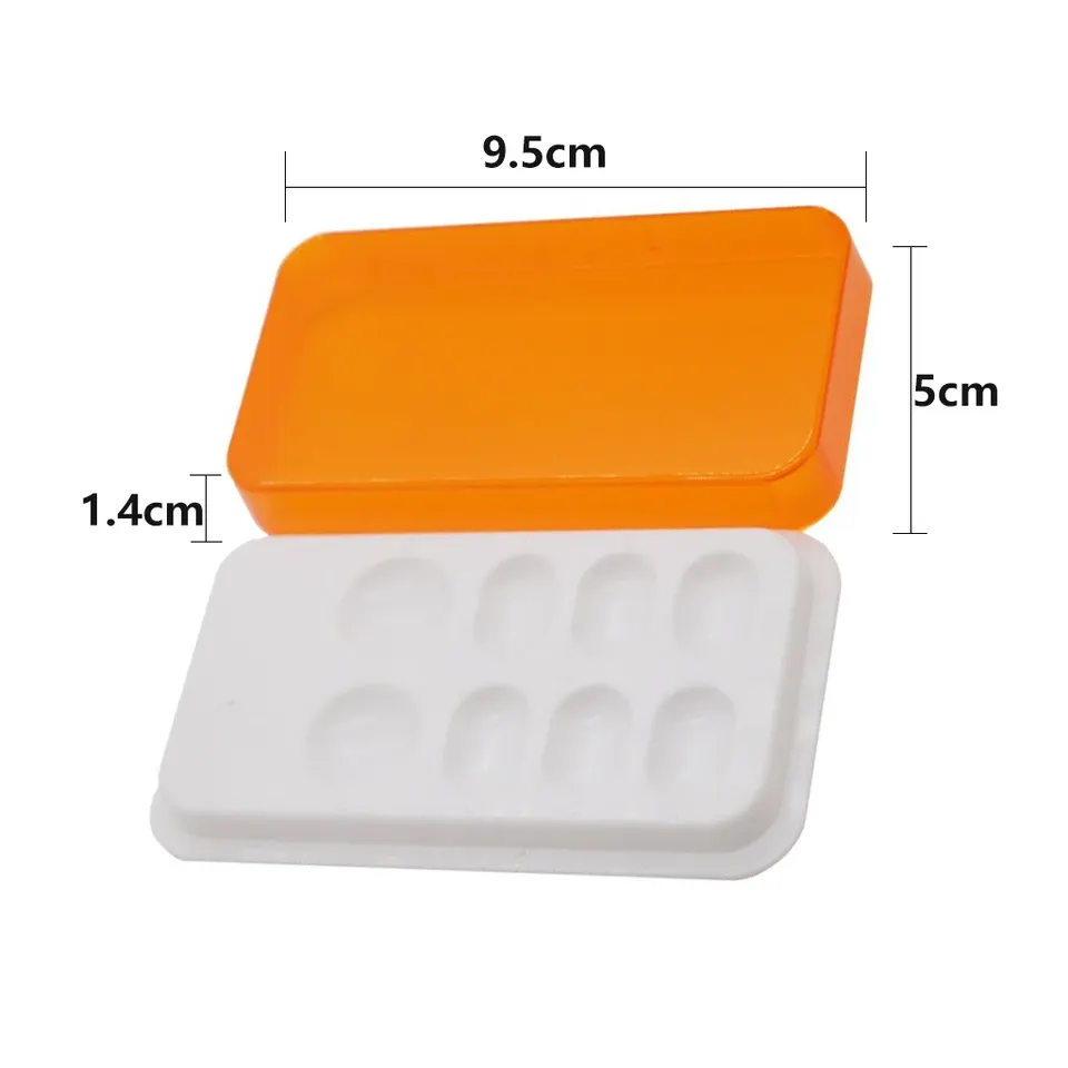 dental oral palette resin storage instrument case resin mixing shade box with light-proof cover